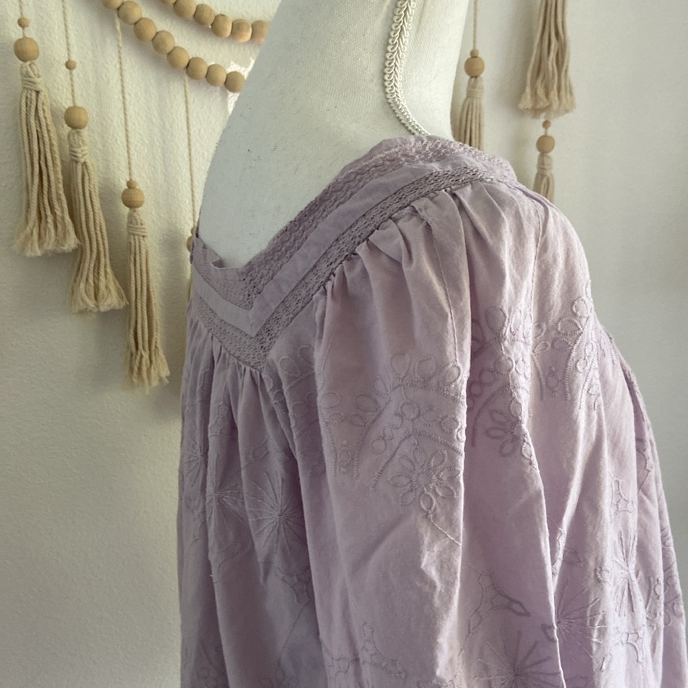 Universal Thread Lavender Cropped Blouse Square N… - image 8